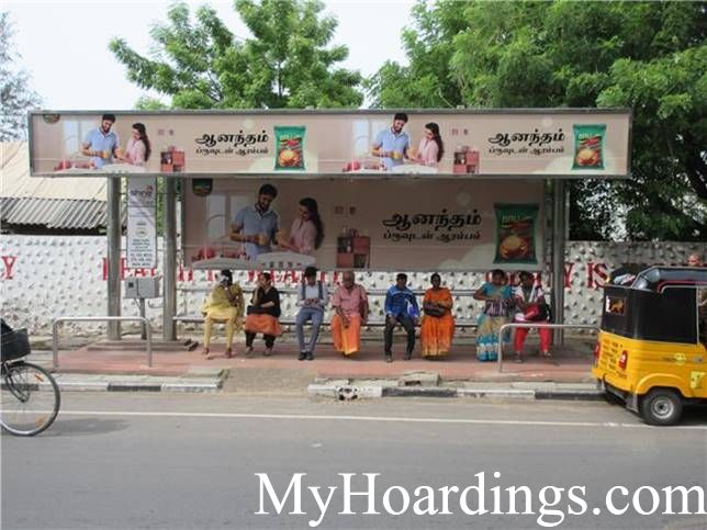 How to Book Bus Queue Shelter Hoardings Advertising Citi centre - Kalyani Hospital in Chennai, Tamil Nadu 
